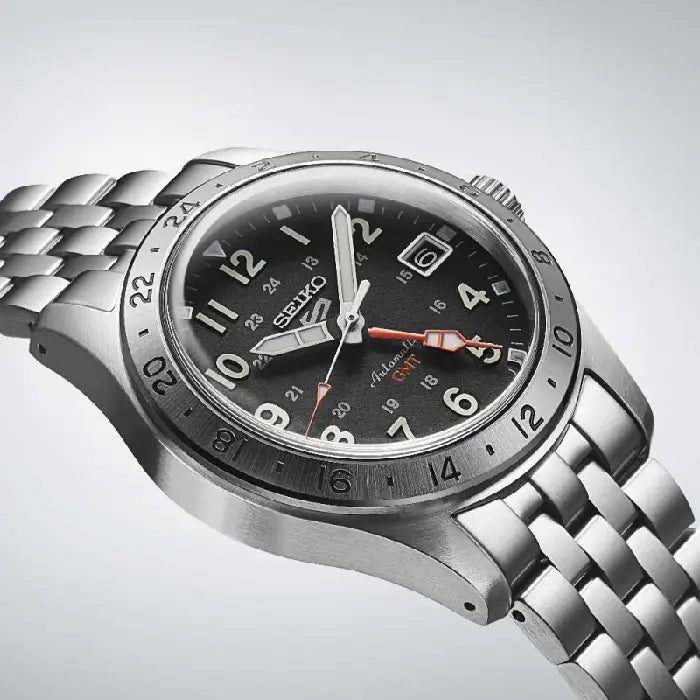Seiko 5 Sports SSK023K1 Automatic GMT Black Dial 39.4mm Stainless Steel Men's Watch