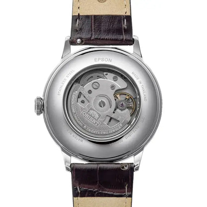 Orient Classic Bambino Automatic RA-AC0039Y Ivory Arabic Dial 40.5mm Leather Strap Men's Watch