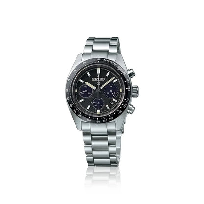 Seiko Prospex SSC819P1 Solar Chronograph "Speedtimer"  Black Dial 39mm Stainless Steel Men's Watch