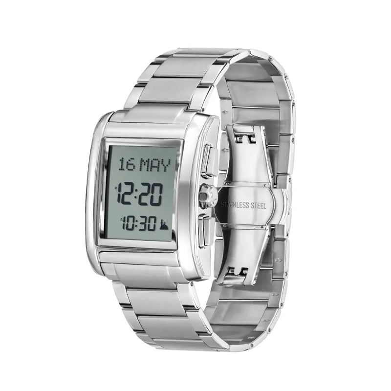 Al Fajr Classic WS-06 Digital Dial Stainless Steel Men's Watch detail view
