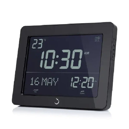Al Fajr CF-19B Digital Azan Desk Clock Black Digital Display