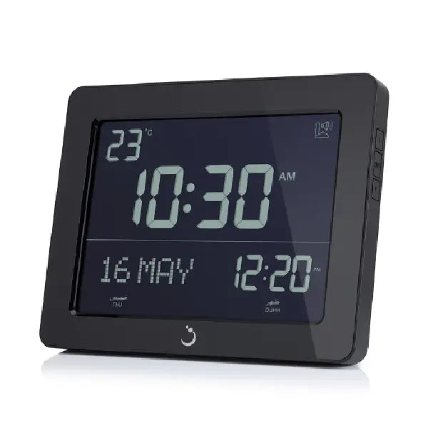 Al Fajr CF-19B Digital Azan Desk Clock Black Digital Display detail view