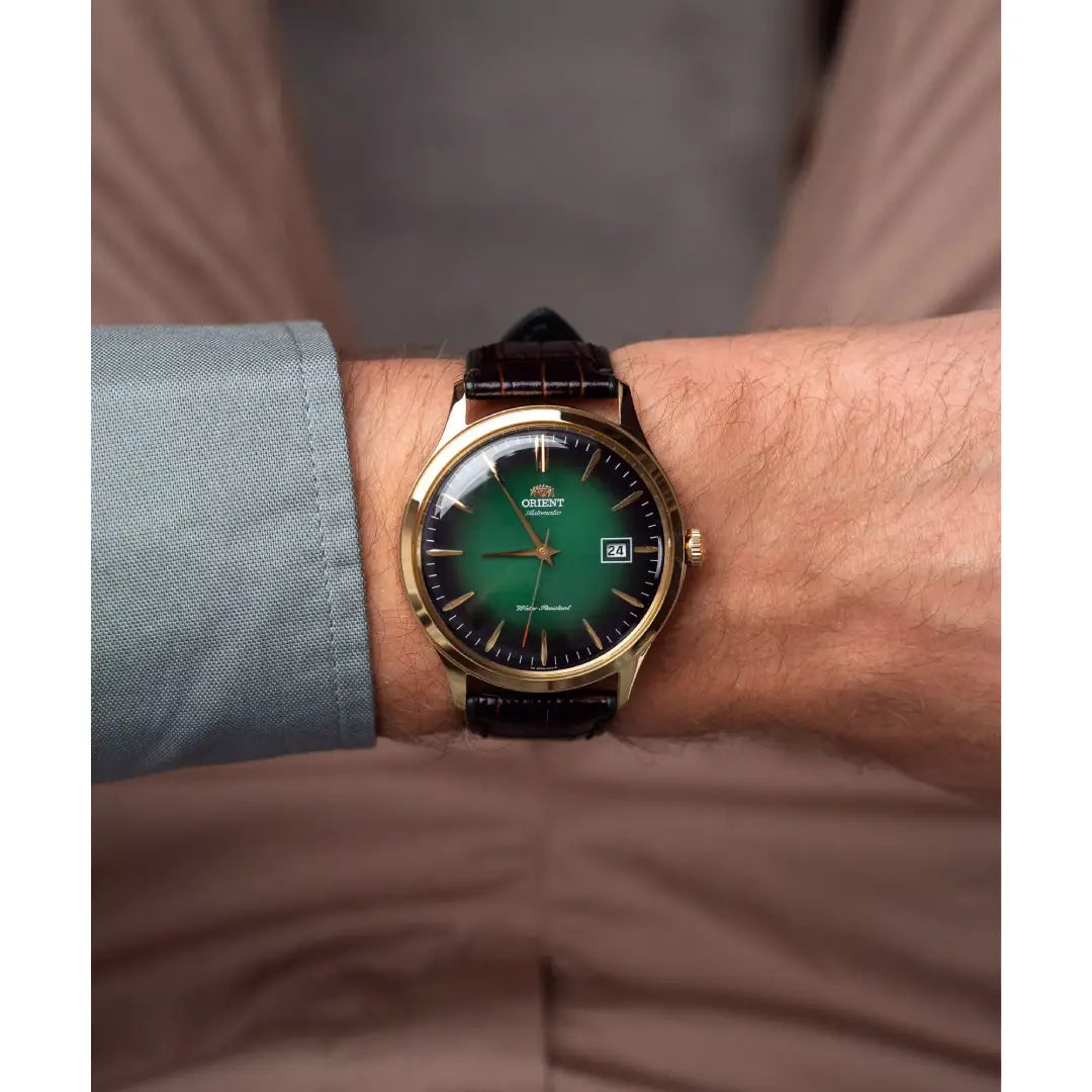Orient Bambino TAC08002F0 Automatic Green Dial 42mm Leather strap Men's Watch