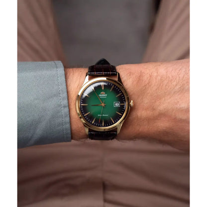 Orient Bambino TAC08002F0 Automatic Green Dial 42mm Leather strap Men's Watch