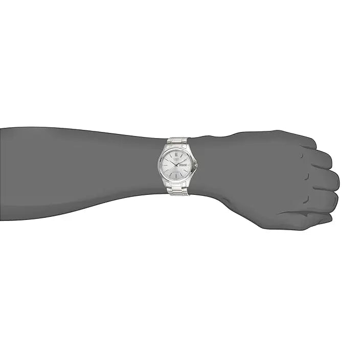 Casio Collection Analog MTP-1239D-7ADF Silver Dial Stainless Steel Men's Watch detail view