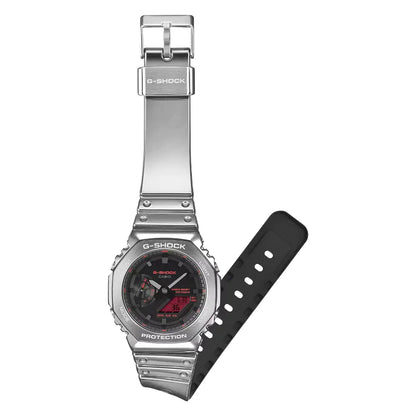 Casio G-Shock "Fine Metallic" GM-2100YRA-8A Black Dial 44mm Silicone Men's Watch