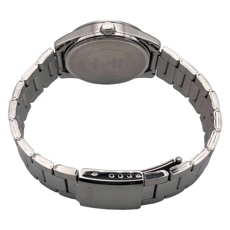 Casio Rare Classic MTP-1302D-7B3 Analog White Arabic Dial Stainless Steel Men's Watch detail view