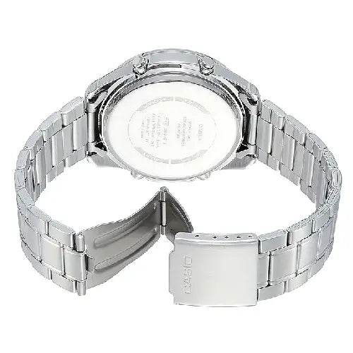 Casio Analog-Digital World Time AMW-810D-2AVDF Blue Dial Stainless Steel Men's Watch detail view