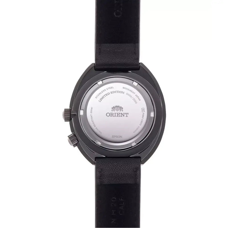Orient RA-AA0E07B19B Neo-Classic Sports Limited Edition Automatic Black Dial 43.5mm Leather Strap Men's Watch detail view