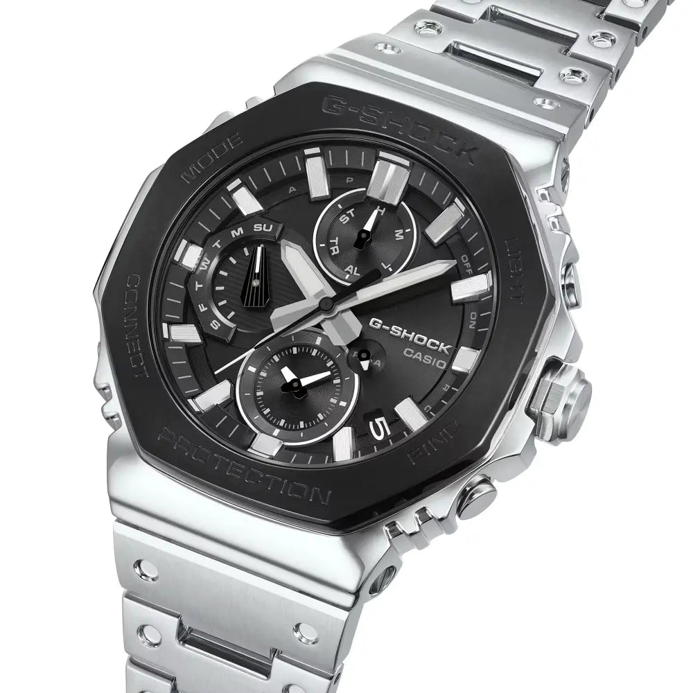 Casio G-Shock Full Metal CasiOak Chronograph GMC-B2100BT-1A Black Dial 46.3mm Stainless Steel Men's Watch