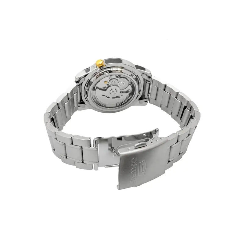 Seiko 5 Automatic SNKK17K1 Black Dial 38mm Stainless Steel Men's Watch detail view