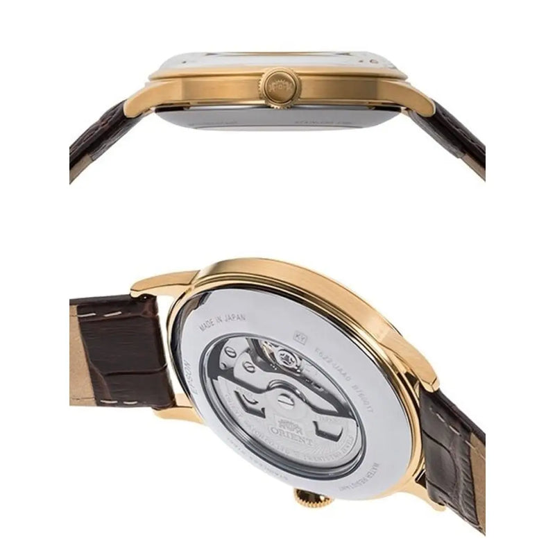 Orient Bambino Small Seconds RA-AP0004S30B White Dial 41mm Leather Strap Men's Watch detail view
