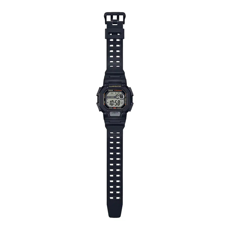 Casio Digital Digital W-737HX-1AVDF Black Display Resin Strap Men's Watch detail view