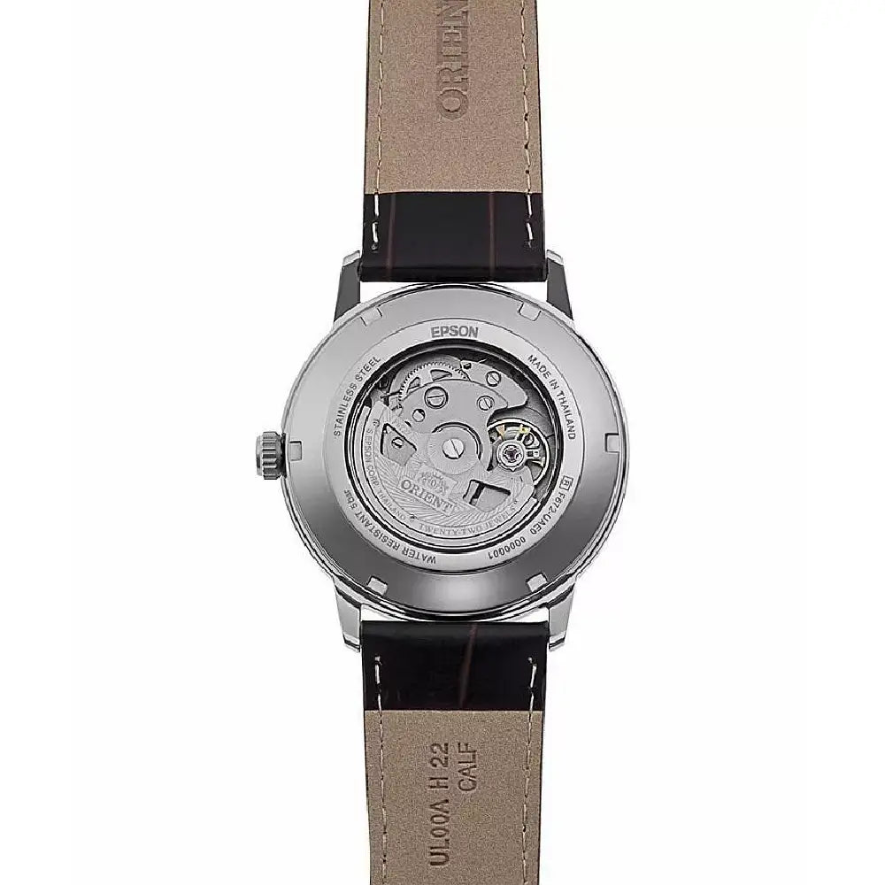 Orient Contemporary Automatic RA-AC0F16S30B Ivory Dial 41.6mm Leather Strap Men's Watch