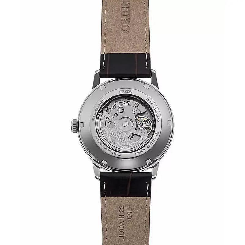 Orient Contemporary Automatic RA-AC0F16S30B Ivory Dial 41.6mm Leather Strap Men's Watch detail view