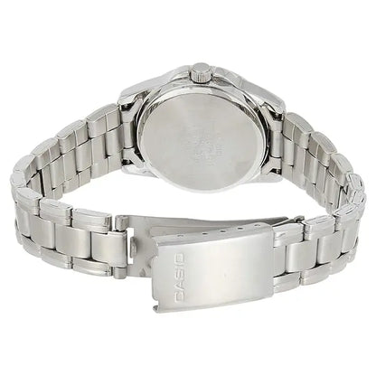 Casio Enticer Ladies Analog LTP-1215A-1ADF Black Dial Stainless Steel Women's Watch