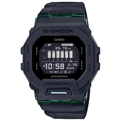 Casio G-Shock G-Squad Square Digital GBD-200UU-1DR Black MIP Digital Dial 46mm Resin Strap Men's Watch