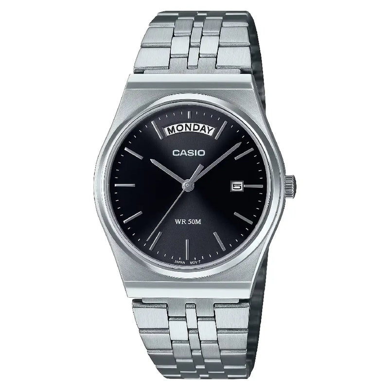 Casio Collection Analog MTP-B146D-1AVDF Black Dial Stainless Steel Men's Watch