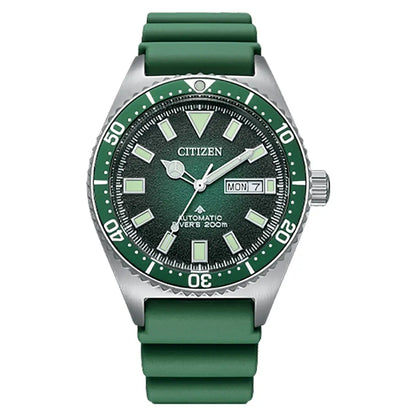 Citizen Promaster Marine NY0121-09X ISO 6425 Certified Diver Green Dial 41mm Polyurethane Strap Men's Watch