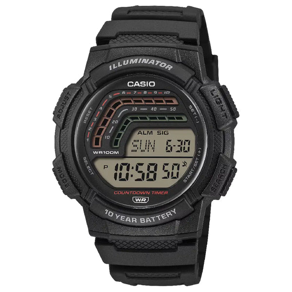 Casio Digital Tide Graph Moon Phase WS-1800H-1AV Digital Display 51.3mm Resin Strap Men's Watch