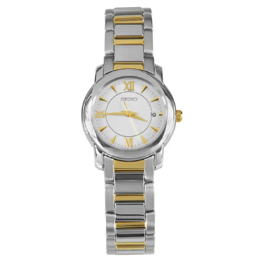 Seiko Premier Collection SXDC21P1 Quartz White Dial Two-Tone 26mm Stainless Steel Women's Watch