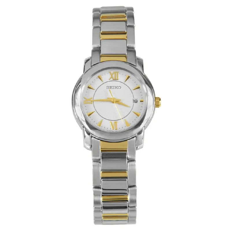 Seiko Premier Collection SXDC21P1 Quartz White Dial Two-Tone 26mm Stainless Steel Women's Watch