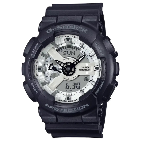 Casio G Shock GA-110WD-1A Analog-Digital White Dial Resin Strap Men's Watch