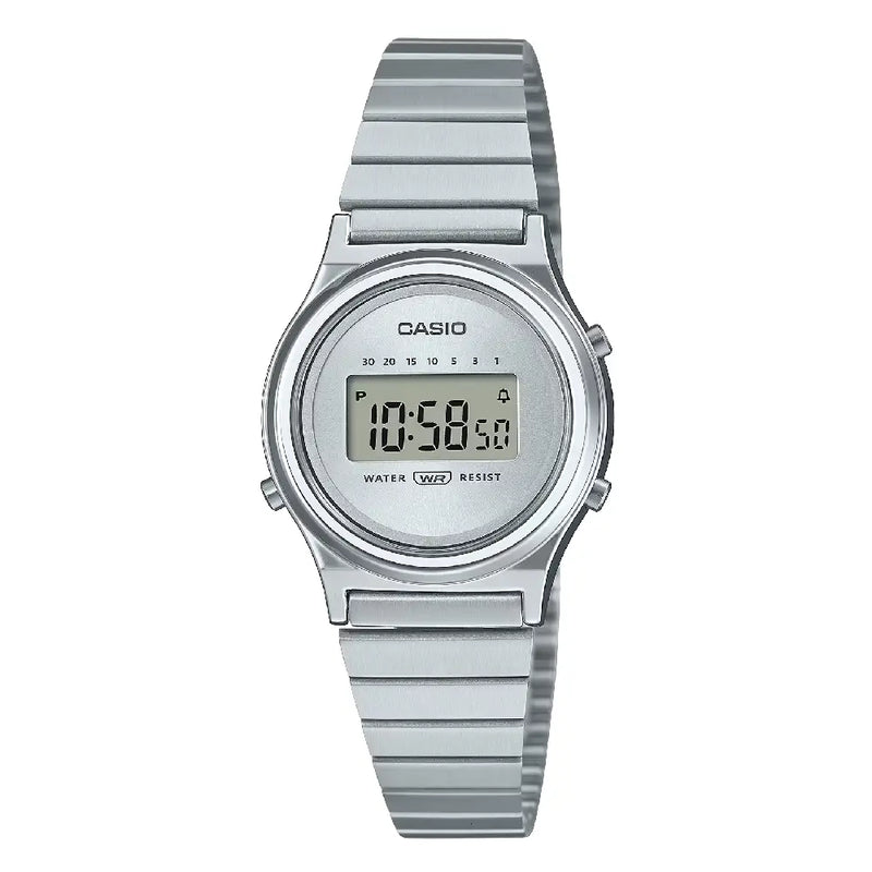 Casio Vintage Digital LA700WE-7ADF Silver Dial Stainless Steel Women's Watch