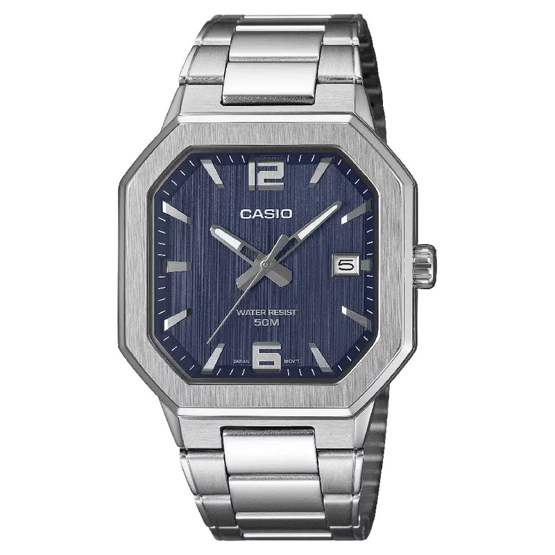 Casio Standard "Octagonal Sport" MTP-B195D-2AVDF Blue Dial 38mm Stainless Steel Men's Watch