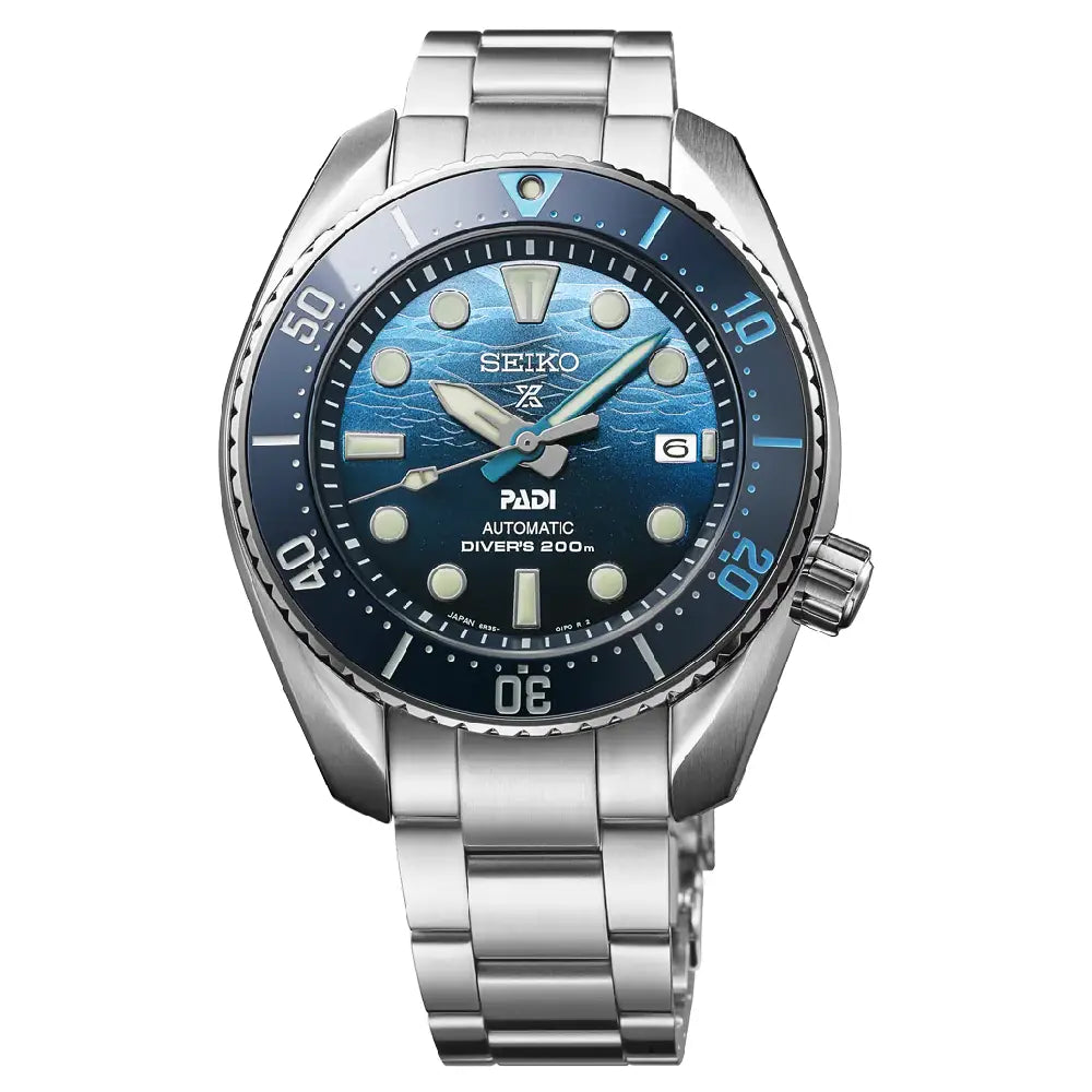 Seiko Prospex SPB375J1 Automatic Diver Special Edition "Great Blue Sumo Scuba PADI" Blue Dial 45.0mm Stainless Steel Men's Watch