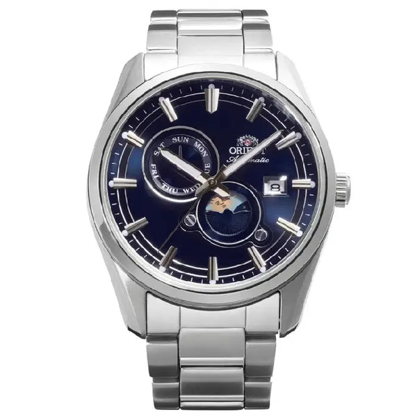 Orient Contemporary Sun And Moon Automatic RA-AK0315L Blue Dial 41.5mm Stainless Steel Men's Watch