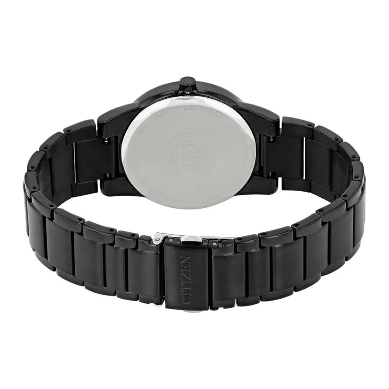 Citizen Eco-Drive Axiom "Blackout" AU1065-58E Black Dial 40mm Stainless Steel Men's Watch detail view