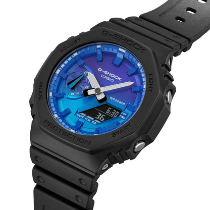 Casio G Shock GA-2100FL-1ADR Limited Edition Analog-Digital Blue Dial Resin Strap Men's Watch