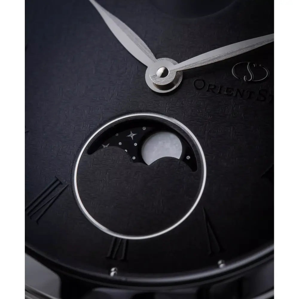 Orient Star M45 Classic Moon Phase Pleiades Hand-Wound RE-BW0005N00B Gray-Black Dial 39.5mm Leather Strap Men's Watch