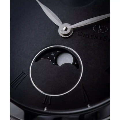 Orient Star M45 Classic Moon Phase Pleiades Hand-Wound RE-BW0005N00B Gray-Black Dial 39.5mm Leather Strap Men's Watch