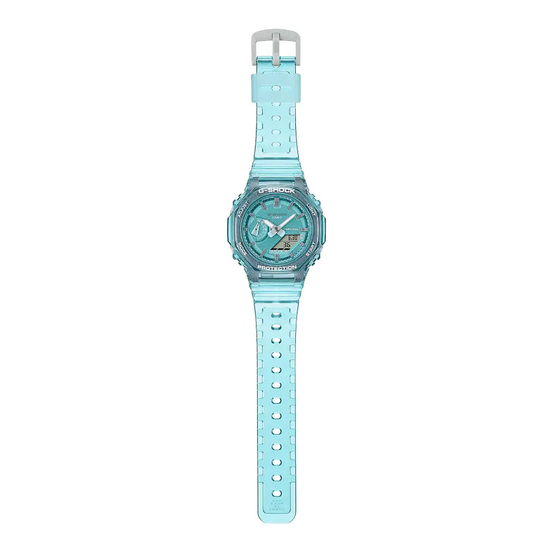 Casio G-Shock Mini CasiOak GMA-S2100SK-2A Skeleton Blue Dial 42.9mm Resin Strap Women's Watch detail view
