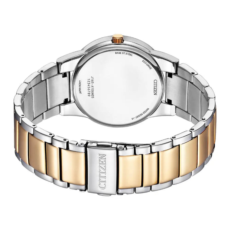 Citizen Eco-Drive Axiom AU1064-85A Silver Dial 40mm Two-Tone Stainless Steel Men's Watch detail view