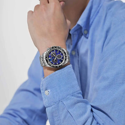 Citizen Perpetual Chrono A-T Eco-Drive CB5874-81L Limited Edition Unite with Blue Blue Dial Stainless Steel Men's Watch