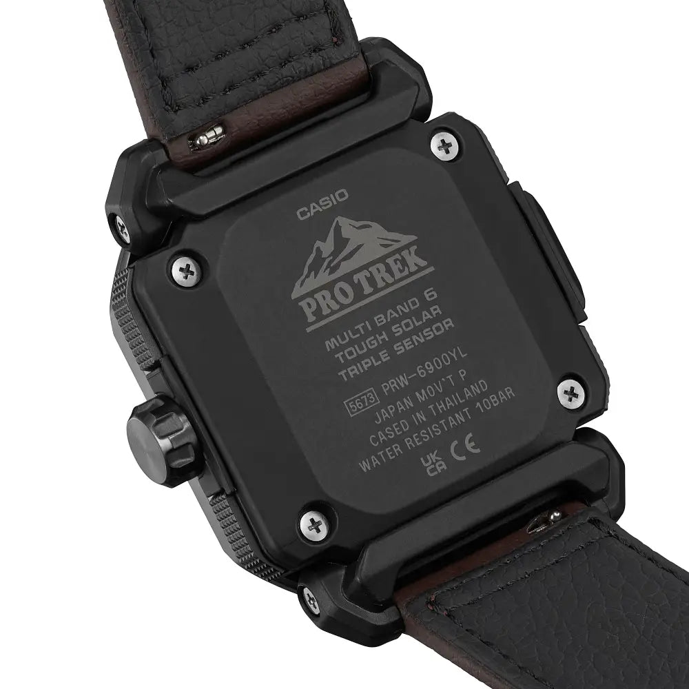 Casio Pro Trek PRW-6900YL-5PR "Bushcraft" Brown Leather Strap 44.8mm Men's Watch