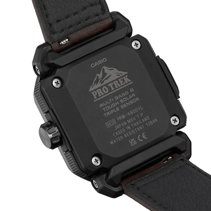 Casio Pro Trek PRW-6900YL-5PR "Bushcraft" Brown Leather Strap 44.8mm Men's Watch