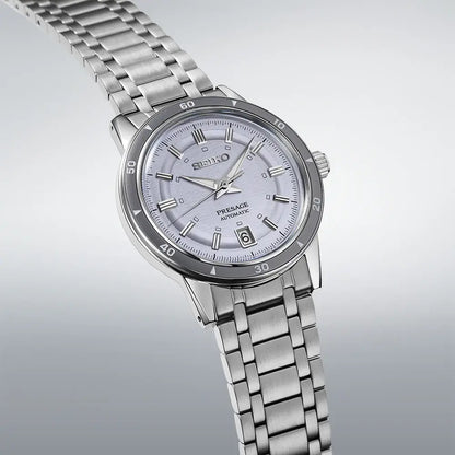 Seiko Presage SRPL73J1 "Style 60s" Automatic Violet Dial 39.5mm  Stainless Steel Men's Watch