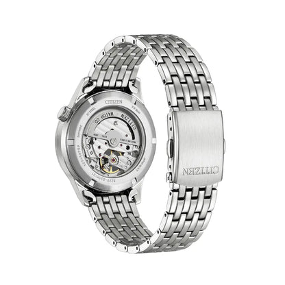 Citizen NH9130-84A Automatic Open Heart Silver Dial 40mm Stainless Steel Men's Watch