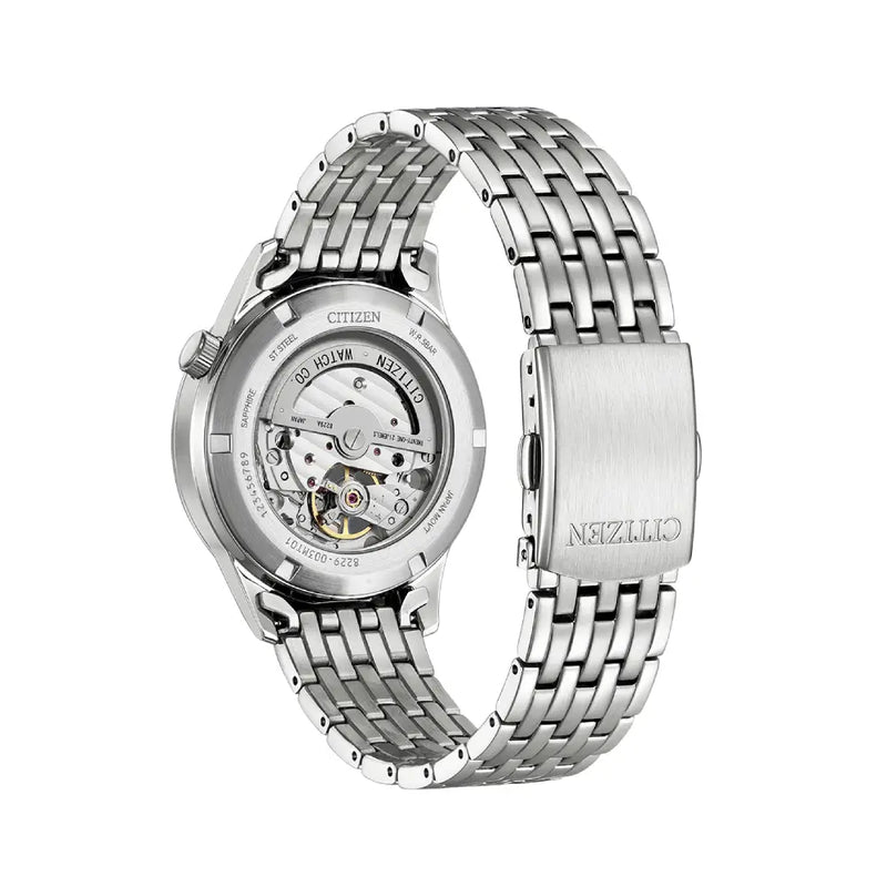 Citizen NH9130-84A Automatic Open Heart Silver Dial 40mm Stainless Steel Men's Watch detail view