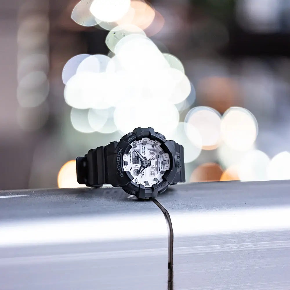 Casio G Shock Analog-Digital GA-700WD-1A White Dial Resin Strap Men's Watch