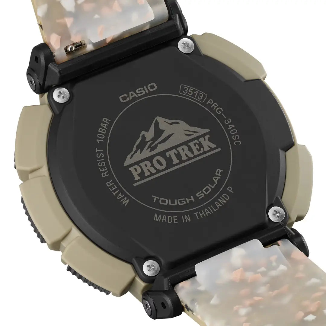 Casio Pro Trek Climber Line PRG-340SC-5DR Grey Dial 51.7mm Recycled Resin Strap Men's Watch