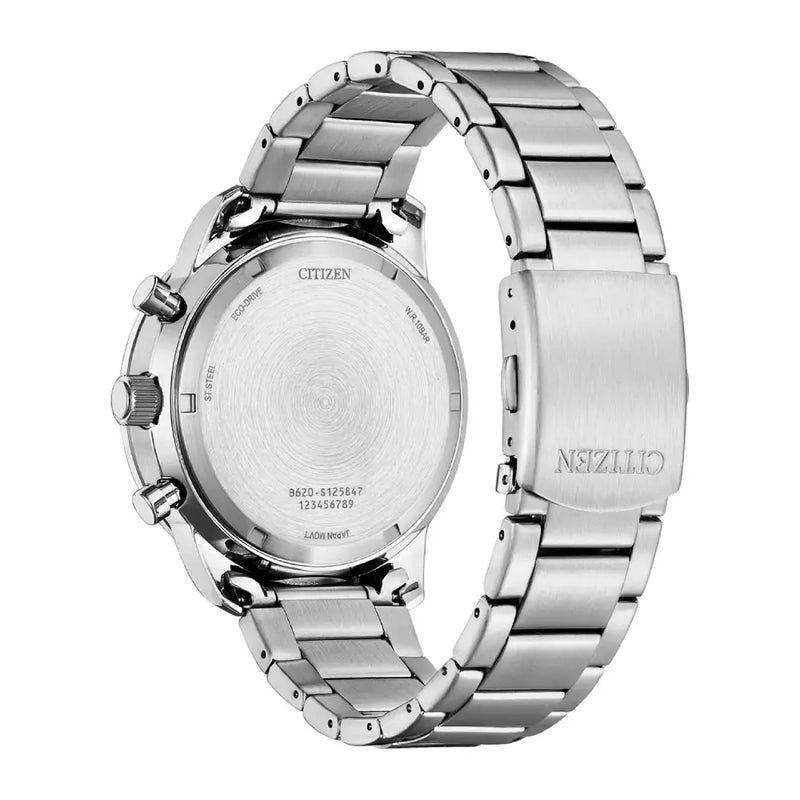 Citizen Eco-Drive CA4500-91L Chronograph Blue Dial 44mm Stainless Steel Men's Watch detail view