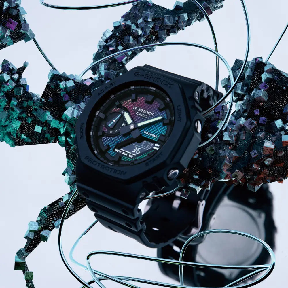 Casio G-Shock Analog Digital GA-2100RW-1ADR Black Dial Resin Men's Watch