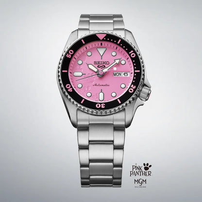 Seiko 5 Sports SBSA321 (SRPM07) Automatic "Pink Panther" Limited Edition (9,999 PCs) Pink Dial 38mm Stainless Steel Men's Watch