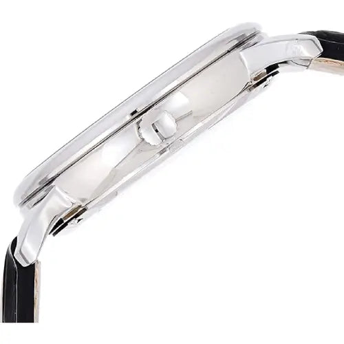 Casio Beside Analog BEM-152L-1AVDF Black Dial Leather Strap Men's Watch detail view