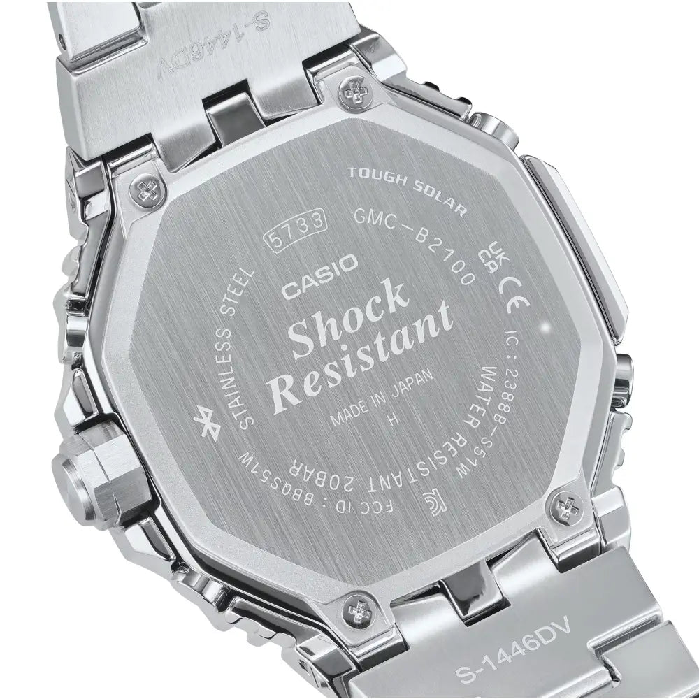 Casio G-Shock Full Metal CasiOak Chronograph GMC-B2100BT-1A Black Dial 46.3mm Stainless Steel Men's Watch